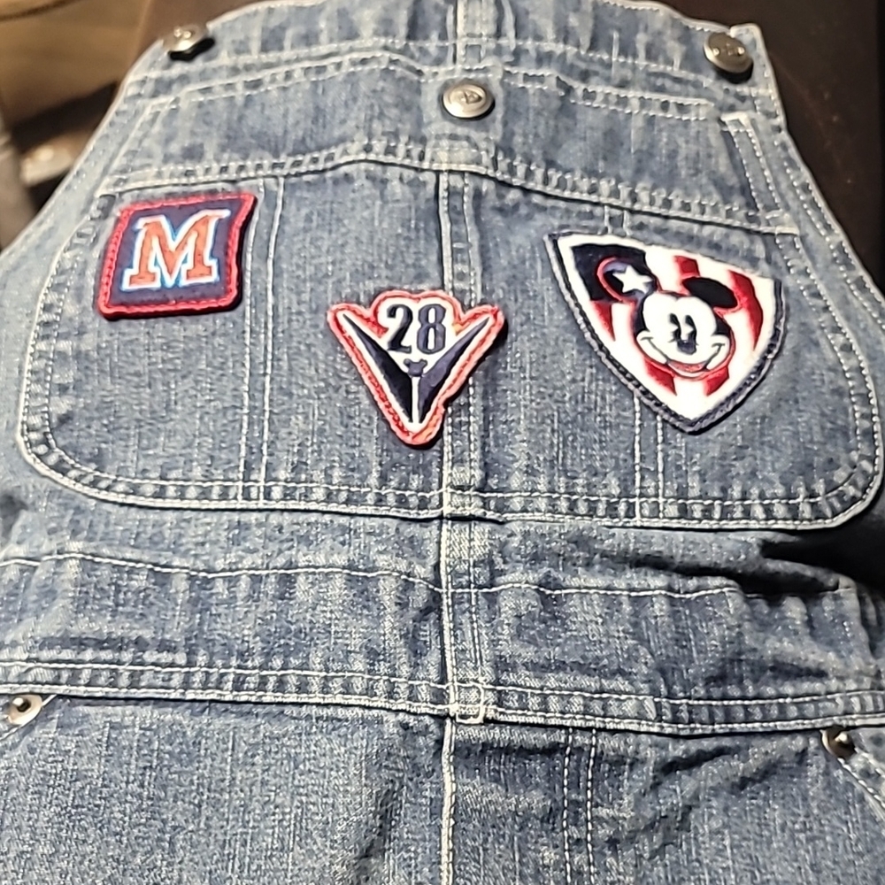 Disney, Unisex Blue Denim jeans overhauls